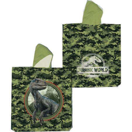 Poncho toalla Jurassic World microfibra