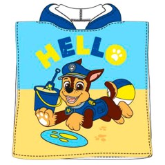 Poncho toalla Patrulla Canina Paw Patrol microfibra