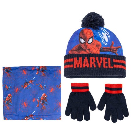 Conjunto gorro guantes braga cuello Spiderman Marvel