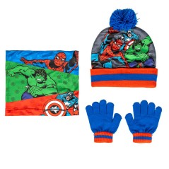 Conjunto gorro guantes braga cuello Los Vengadores Avengers Marvel