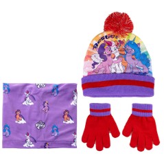 Conjunto gorro guantes braga cuello My Little Pony