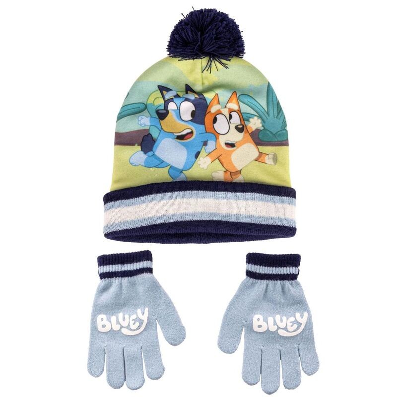 Conjunto infantil gorro guantes Bluey