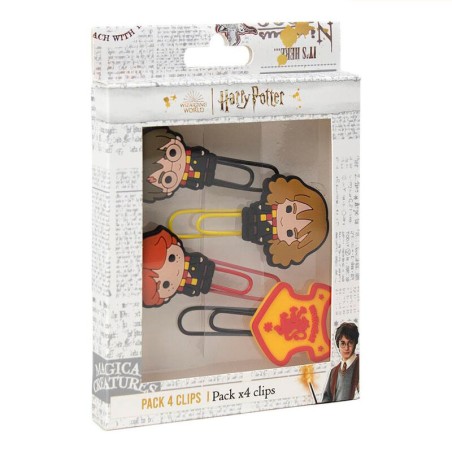 Blister 4 clips Harry Potter