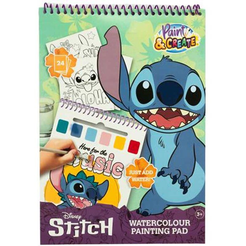 Libro acuarelas Stitch Disney