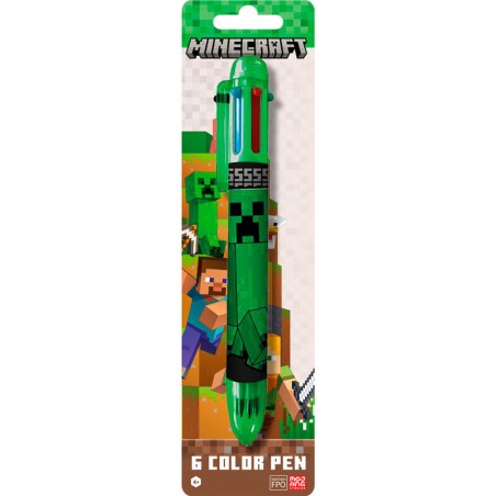 Boligrafo 6 colores Minecraft