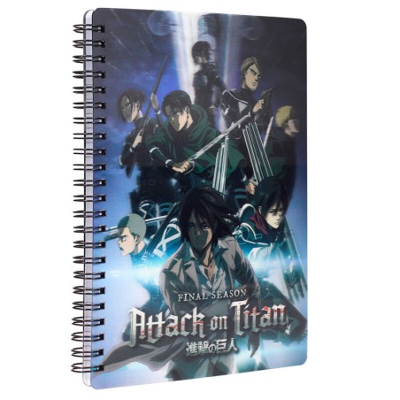 Cuaderno 3D Group Attack on Titans