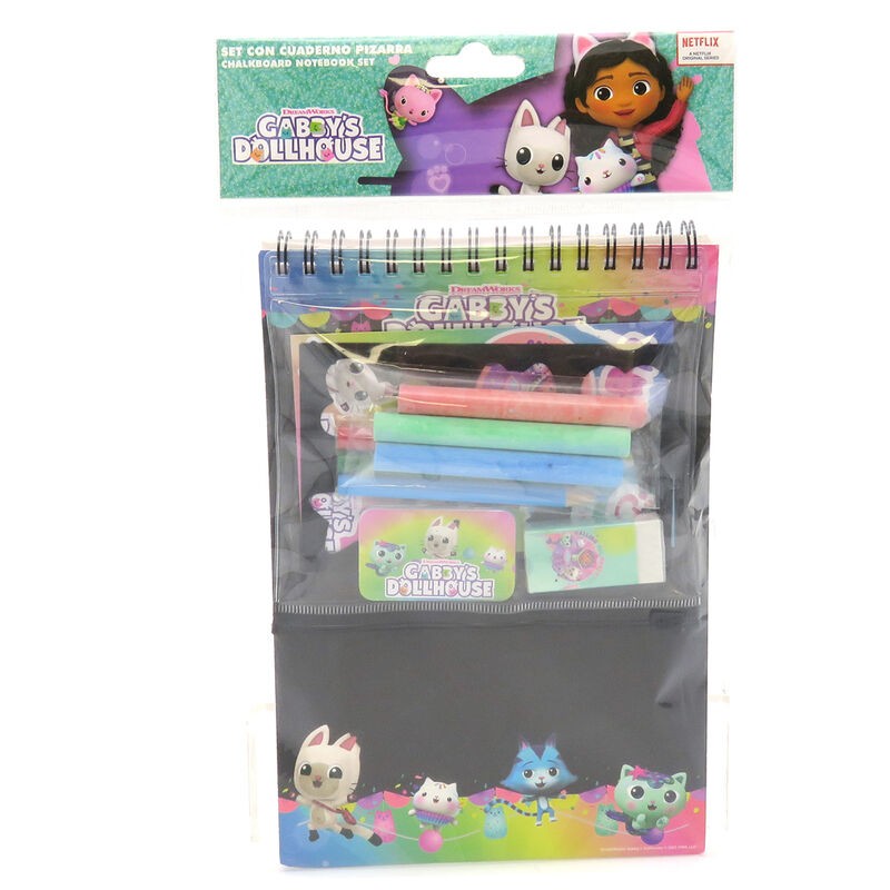 Set cuaderno pizarra La Casa de Muñecas de Gabby