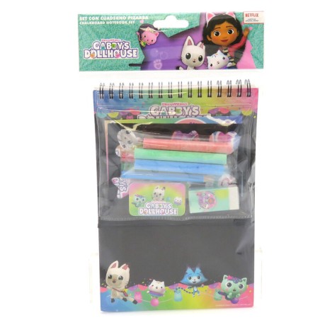 Set cuaderno pizarra La Casa de Muñecas de Gabby