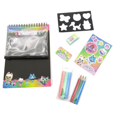 Set cuaderno pizarra La Casa de Muñecas de Gabby