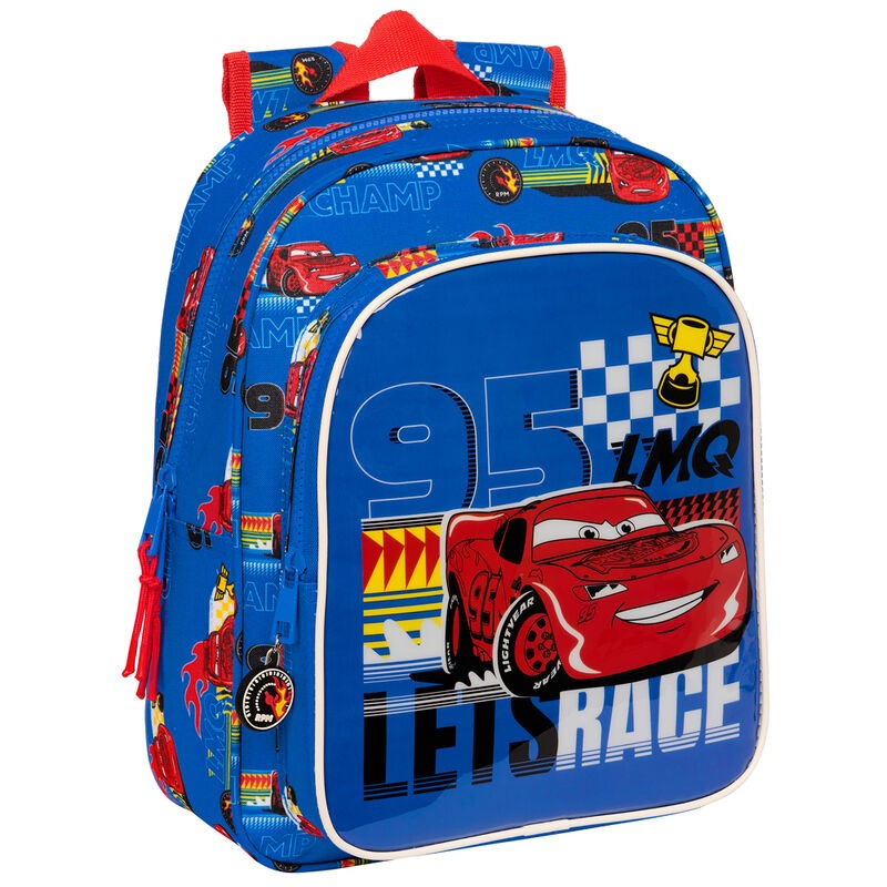 Mochila Race Ready Cars Disney 33cm adaptable