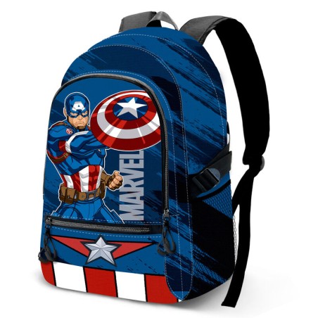 Mochila Gears Capitan America Marvel 44cm adaptable