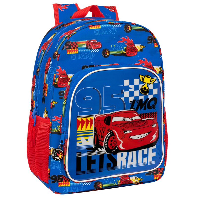 Mochila Race Ready Cars Disney 42cm adaptable