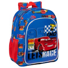 Mochila Race Ready Cars Disney 38cm adaptable