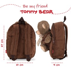 Mochila + peluche Oso Tommy 26cm