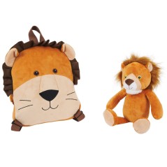 Mochila reversible + peluche Lenny Lion 25cm