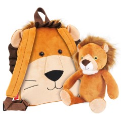 Mochila reversible + peluche Lenny Lion 25cm