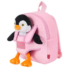 Mochila reversible + peluche Peggie Pinguino 27cm