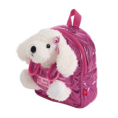 Mochila + peluche perro Didi 27cm