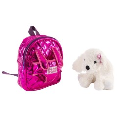 Mochila + peluche perro Didi 27cm