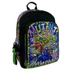 Mochila Mutant Mayhem Tortugas Ninja 43cm adaptable