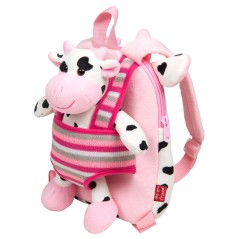 Mochila reversible + peluche Vaca Connie 25cm