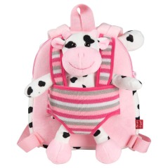 Mochila reversible + peluche Vaca Connie 25cm