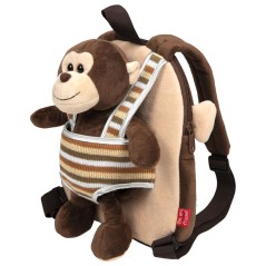 Mochila reversible + peluche Mono Max 25cm