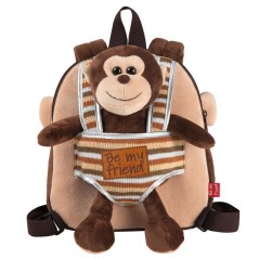 Mochila reversible + peluche Mono Max 25cm