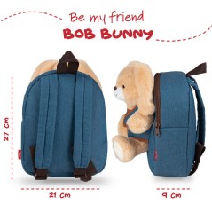 Mochila + peluche Conejo Bob 26cm