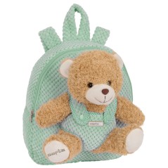 Mochila + peluche Osito Turquesa 27cm