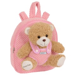 Mochila + peluche Osito Rosa 27cm