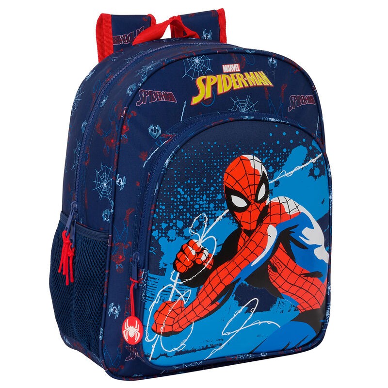 Mochila Neon Spiderman Marvel 38cm adaptable