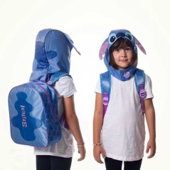 Mochila capucha Stitch Disney 31cm