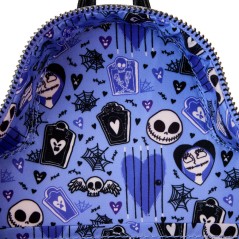 Mochila Christmas Jack &#38; Sally Pesadilla Antes de Navidad Disney Loungefly 26cm