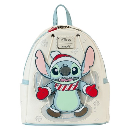 Mochila glitter Holiday Snow Angel Stitch Disney Loungefly 26cm