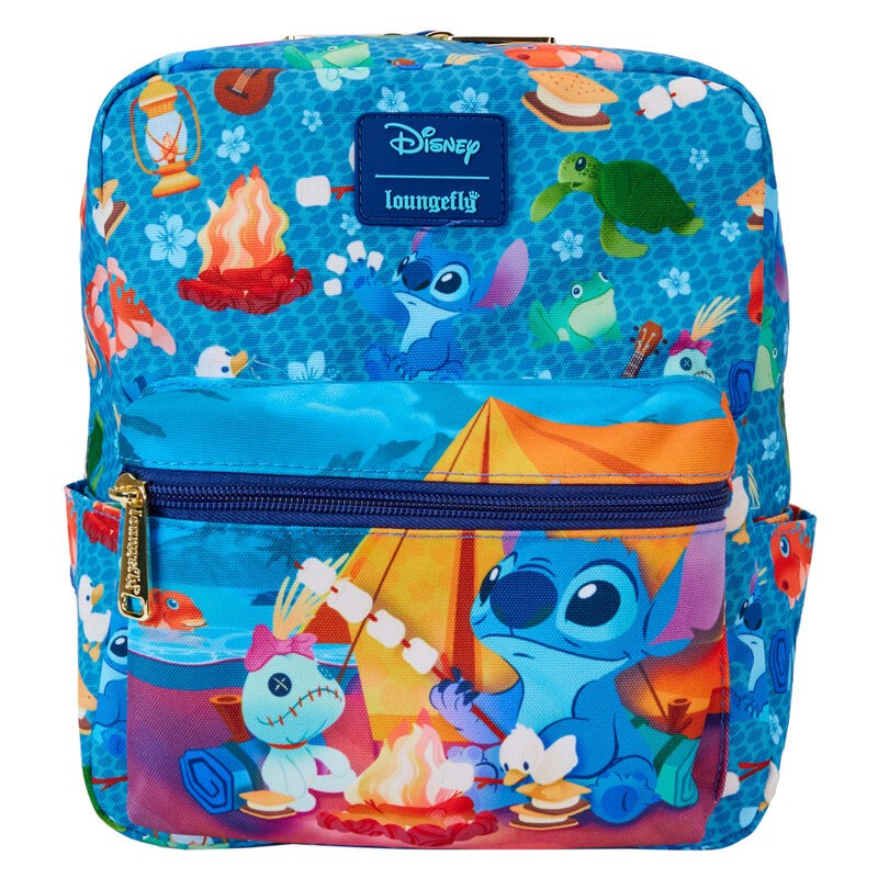 Mochila nylon Camping Cuties Stitch Disney Loungefly 24cm