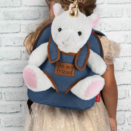 Mochila + peluche Unicornio Tiara 26cm