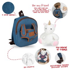 Mochila + peluche Unicornio Tiara 26cm