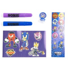 Set papeleria coloreable Sonic Prime