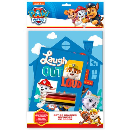 Set Colorear +  cuaderno Patrulla Canina Paw Patrol