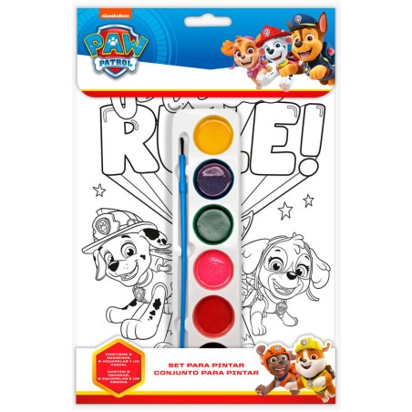 Set colorear acuarela Patrulla Canina Paw Patrol