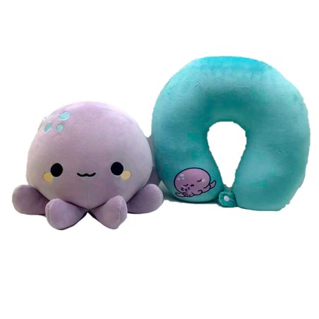 Almohada viaje + peluche Swapseazzz Pulpo Adoramals