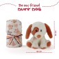 Peluche + Manta suave Perrito Duff 22cm