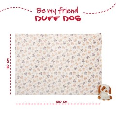 Peluche + Manta suave Perrito Duff 22cm