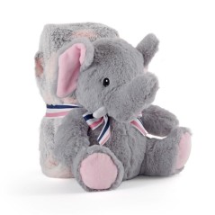 Peluche + Manta suave Elefante Allie 22cm