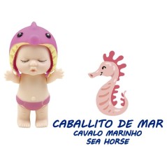 Muñeco Bebe Animales Marinos 8cm surtido