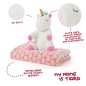 Peluche + Manta suave Unicornio Tiara 22cm