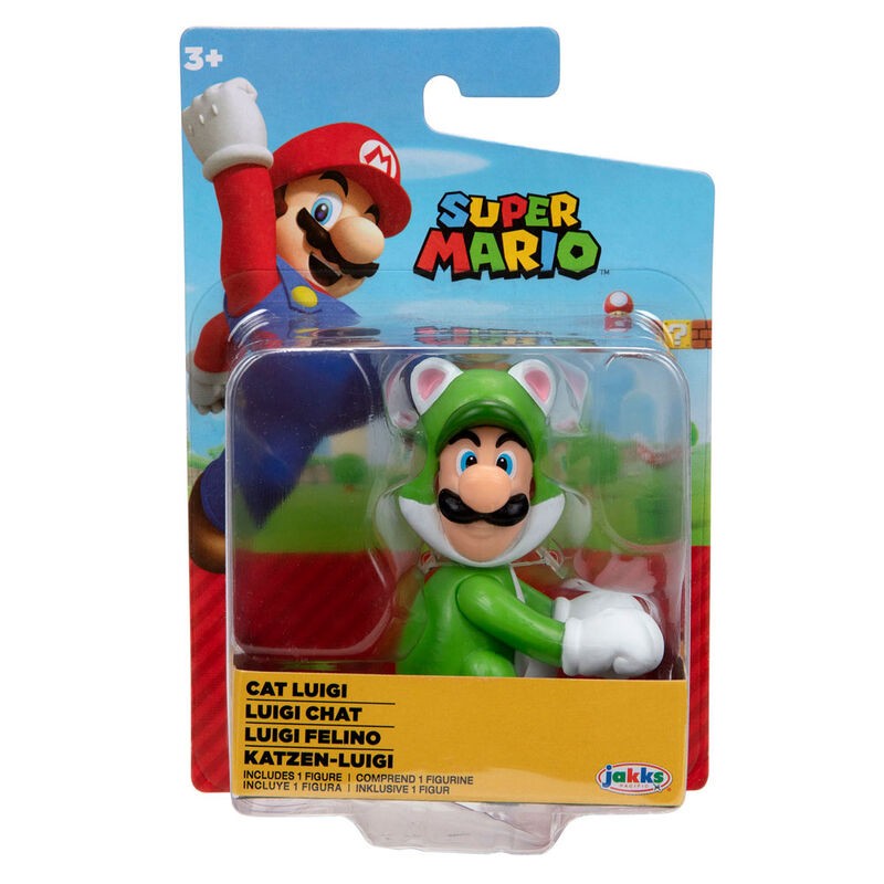 Figura Luigi Felino Super Mario Nintendo 6.5cm