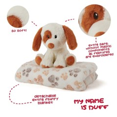 Peluche + Manta suave Perrito Duff 22cm sólo 19.95€