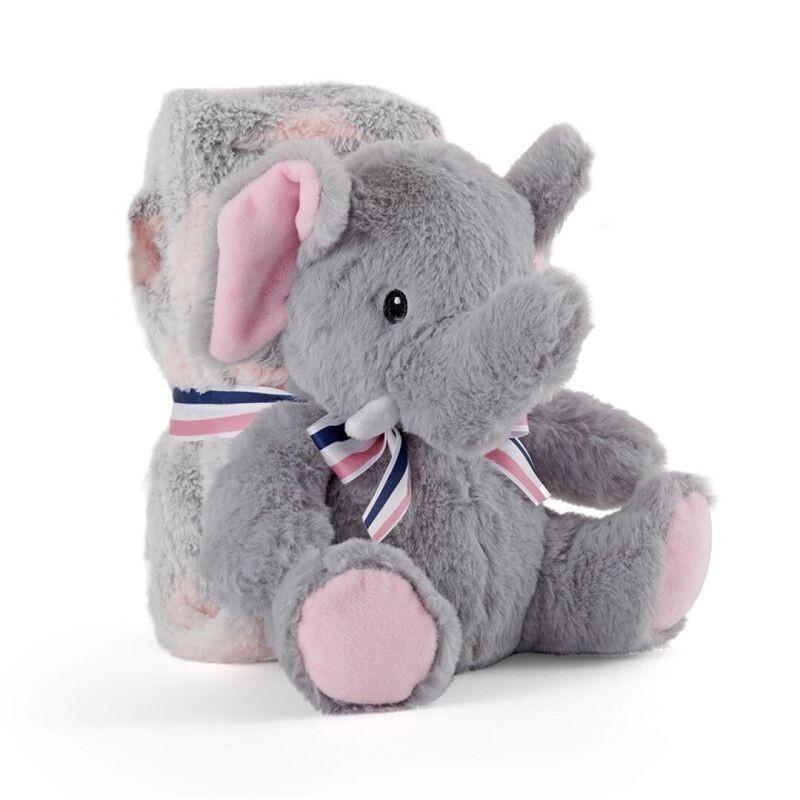 Peluche + Manta suave Elefante Allie 22cm